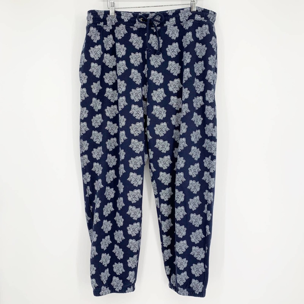 J. Crew I Paisley University Terry Drawstring Sweatpant, XL